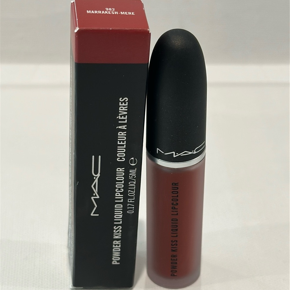 NWT MAC Powder Kiss Liquid Lip Color in Marrakesh-Mere - No. 982